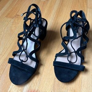 Saks fifth Avenue scrappy suede sandals